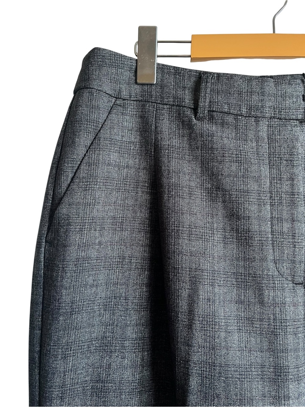 Reitmans Wide Leg Trouser Pants 16 Petite Grey Plaid NWT - Picture 5 of 16